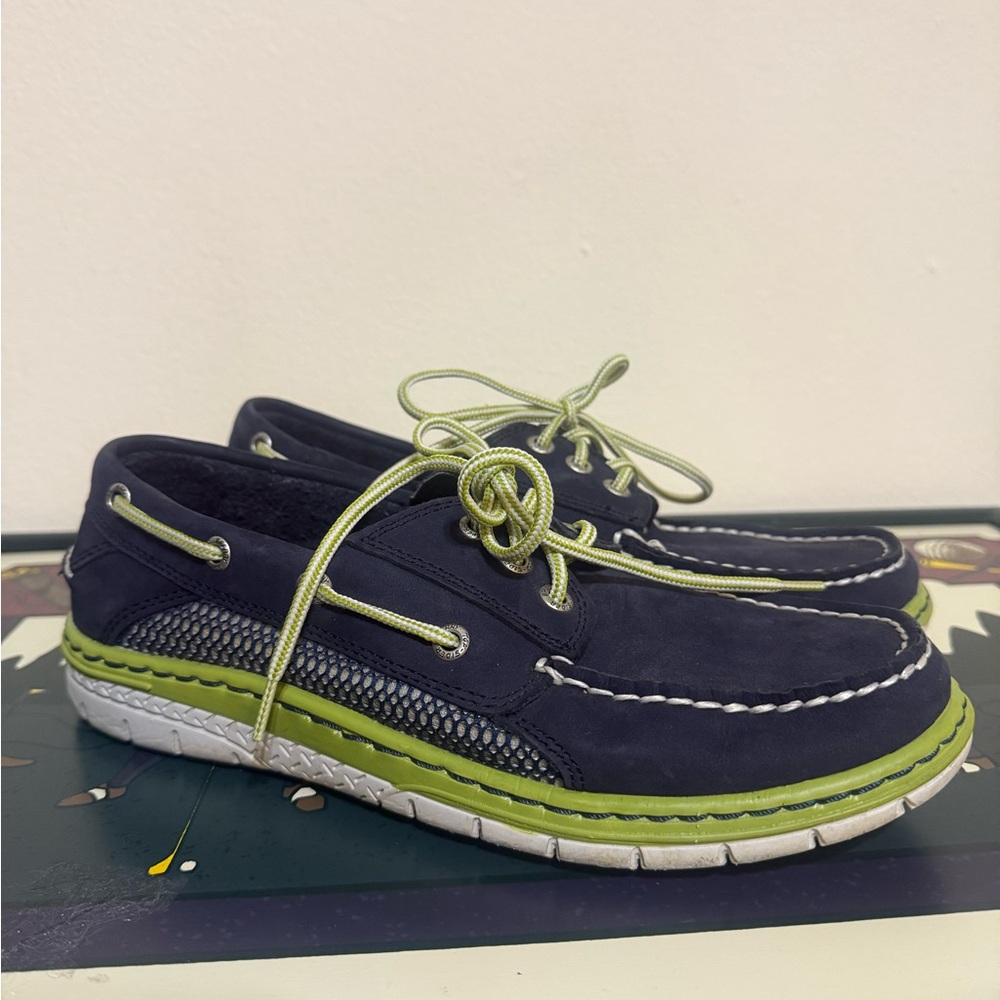 Sperry Top-Sider Billfish Ultra Navy/Lime Boat‎ Shoe Size M 7.5